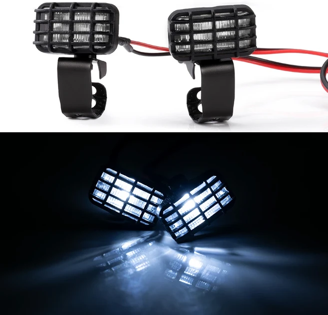 AXSPEED 1세트 LED 라이트 TRX-4 Axial SCX10 90046 Wraith 1/10 RC 자동차 장식 부품 액세서리, 10 Type B White