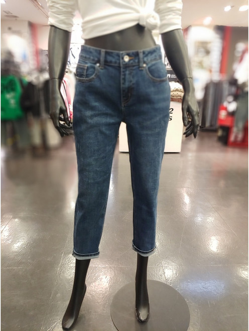 닉스 사계절 여자 착용감 좋은 컬러 스판 보이프랜드핏 청바지DDB530