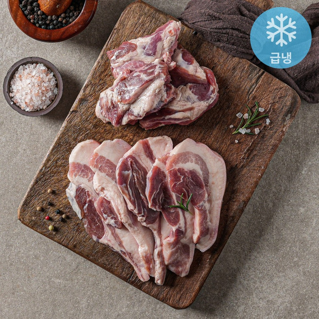 국내산 1+등급 돼지 뒷고기 모듬 500g 특수부위, 500g x 1팩, 1개