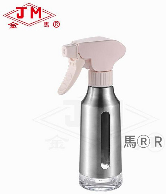 JM 不鏽鋼噴油瓶, JM16 - U - 7A 磨砂粉色噴頭 不鏽鋼工藝瓶身, 1個