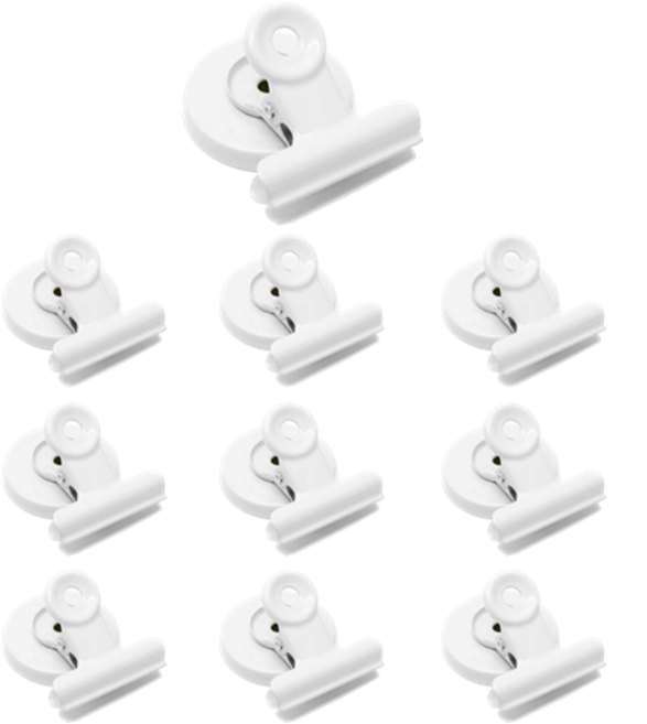 에이필미 강력한 냉장고 자석 집게, 화이트, 10개입