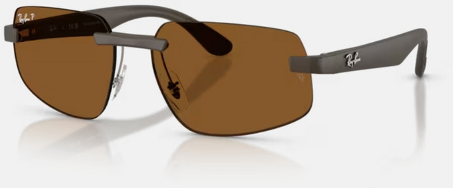 Ray-Ban雷朋 RB4475CH 不規則無框偏光Chromance太陽眼鏡