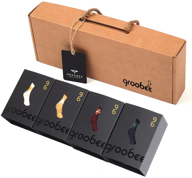 그루비 양말선물세트 4켤레 (여성A-플라워다이아)