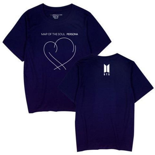 BTS MAP OF THE SOUL PERSONA 短袖T恤, 1個, 藏青色13XL