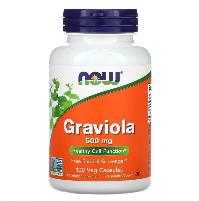 나우푸드 그라비올라 500mg 식물성 캡슐 100정, 2개 - 쿠팡