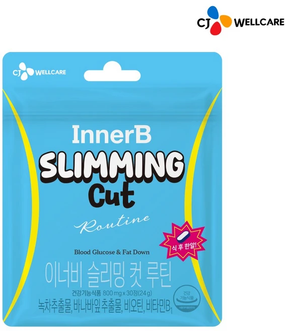 CJ 이너비 슬리밍 컷 루틴 혈당 다이어트 바나바잎 녹차추출물 비오틴 30일분, 1개, 30정 - 쿠팡