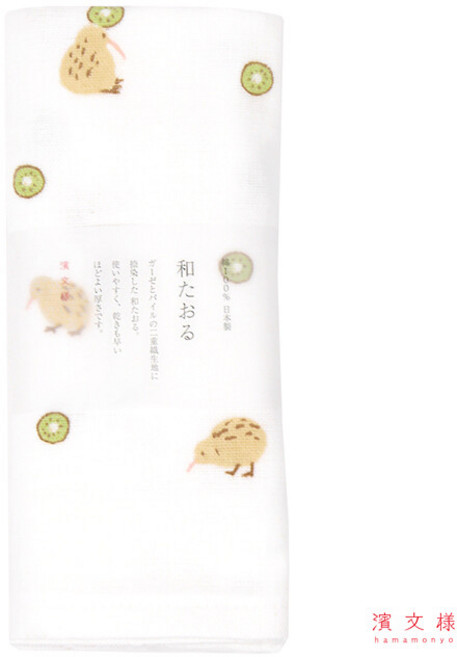 일본 하마몬요 순면 거즈 얇은 타올 온천수건 5타입, 1개, 04 키위새