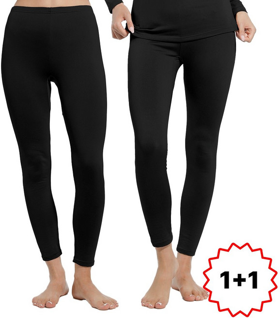 2매입 이너스타 여성 프리미엄 초극세사 보온 내복 하의