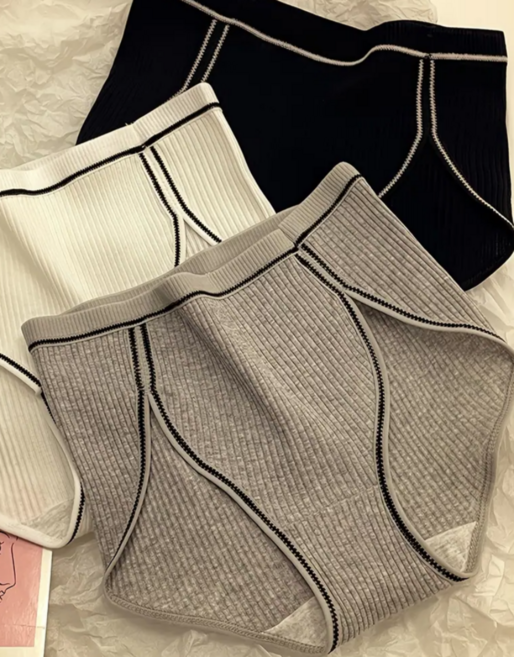 여성용 하이웨스트 순면 무봉제 삼각팬티 복부보정 힙업 효과 편안한 데일리 심리스 팬티 3p세트