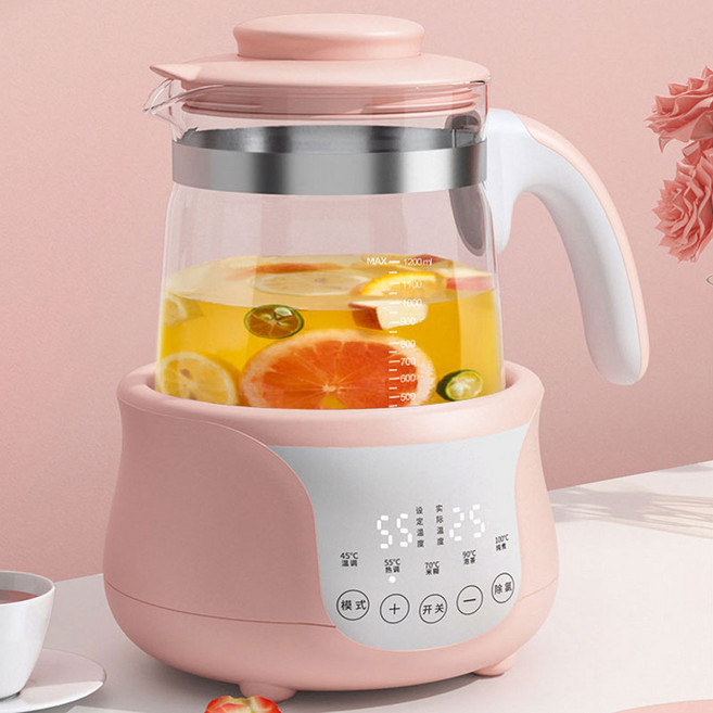 국민분유포트 우유데우기 보온전기포트 커피포트기 스마트티포트, 화이트, 고급형