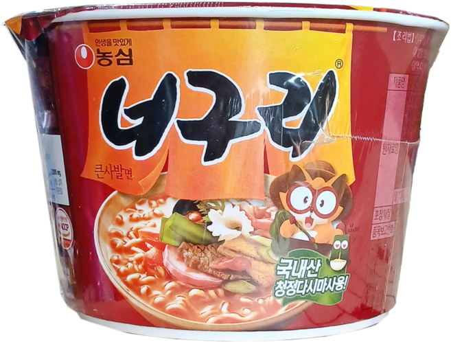 농심 너구리 큰사발면, 4개