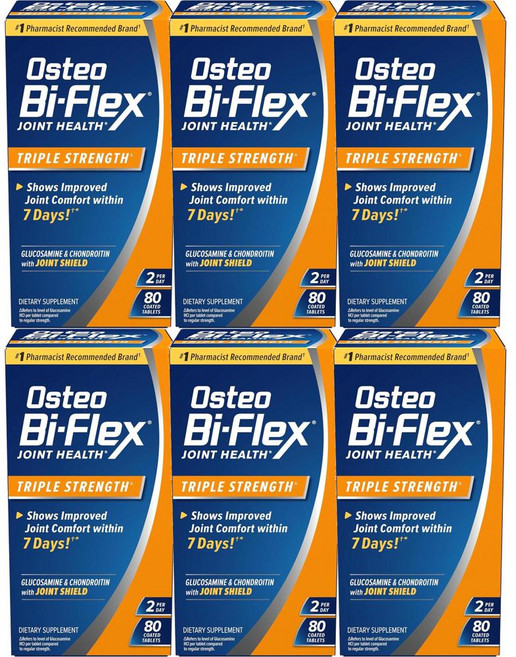 Osteo Bi-Flex 오스테오바이플렉스 트리플 스트렝스 글루코사민 콘으로이친 조인트 헬스, 80정, 6개