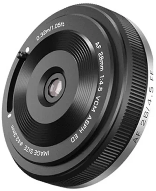 Viltrox AF 28mm F4.5 Sony A7C ZVE-10 용 E 마운트 Fuji XF 카메라 자동 초점 풀 프레임 렌즈, 01 black, 01 니콘 Z