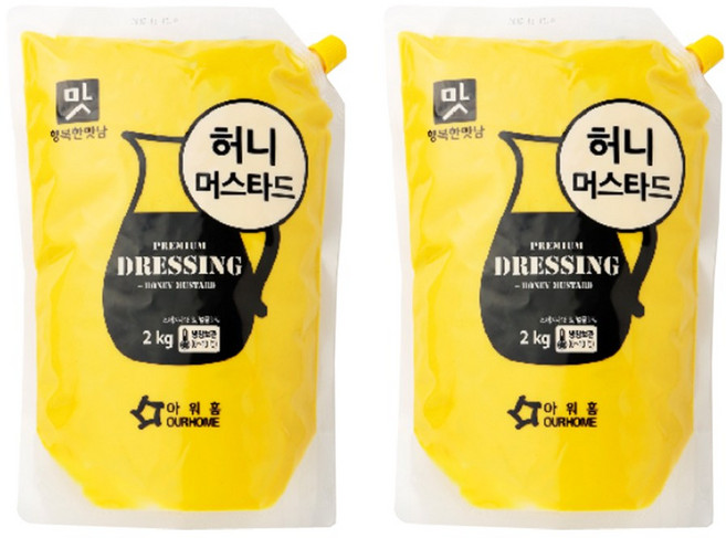 아워홈 허니머스타드소스2kg, 2kg, 2개