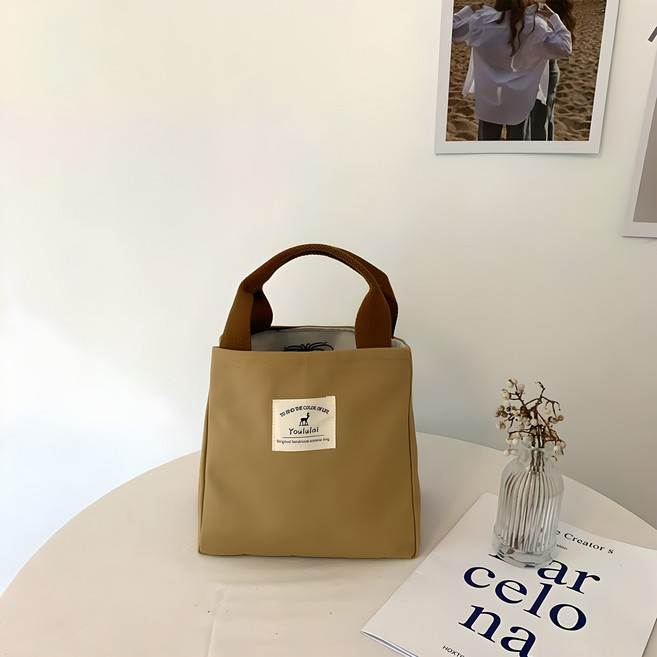 베씨 여성 미니 에코백 나들이 손가방 도시락 가방 2in1 여자