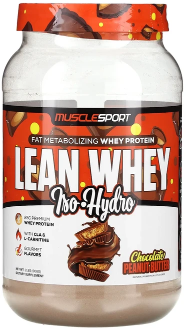 새해 건강을 선물하세요 MuscleSport Lean Whey Iso-Hydro 초콜릿 땅콩 버터 908g(2lb) 특별관리진행, MuscleSportLeanWheyIsoHydro초콜릿, 908g, 1개 - 쿠팡