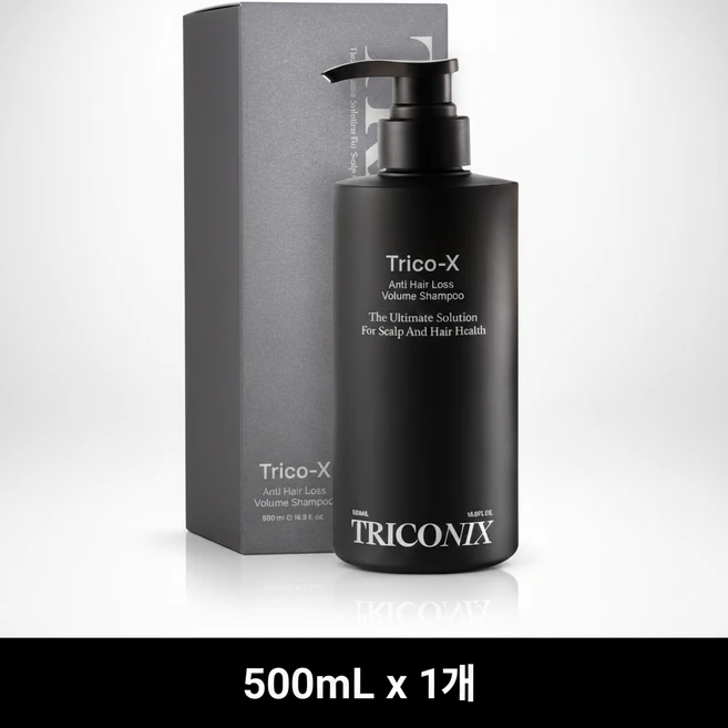 [정품샵] 1+1 트리코닉스 탈모완화 볼륨 블랙 Trico-X 샴푸 피쿠스 케리카 - 쿠팡