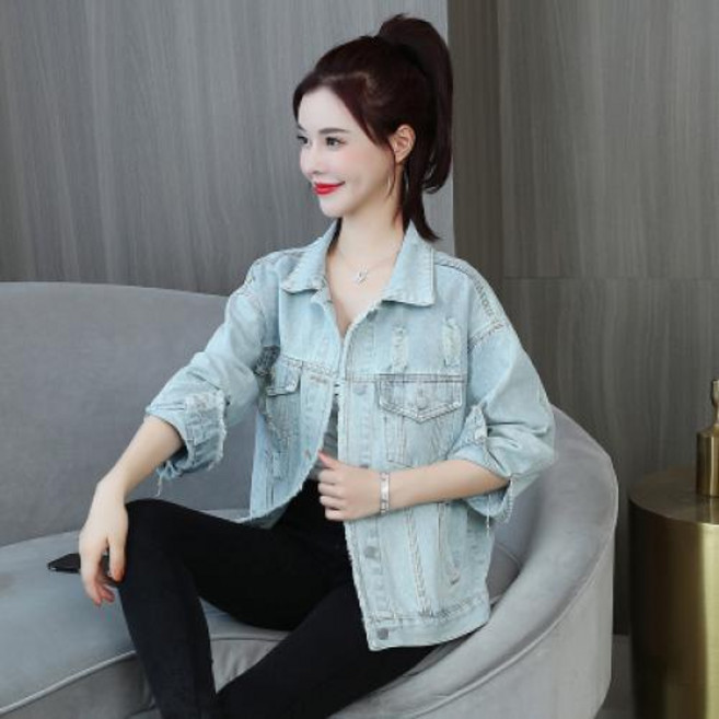 [뉴욕멋쟁이] 국내배송 디트로이드 세킷 여성 청재킷 여성데님자켓 청자켓