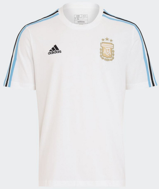 아디다스 아르헨티나 DNA 쓰리 스트라이프 반팔 티셔츠 축구 유니폼 IU2142 화이트