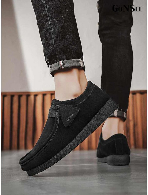 [고앤씨]남성 봄 왈라비 스웨이드 로퍼 클래식 보트 슈즈