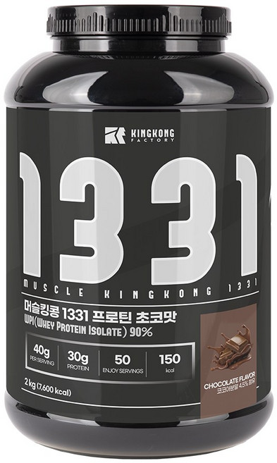 머슬킹콩 1331 프로틴 초코맛 2kg, 1개