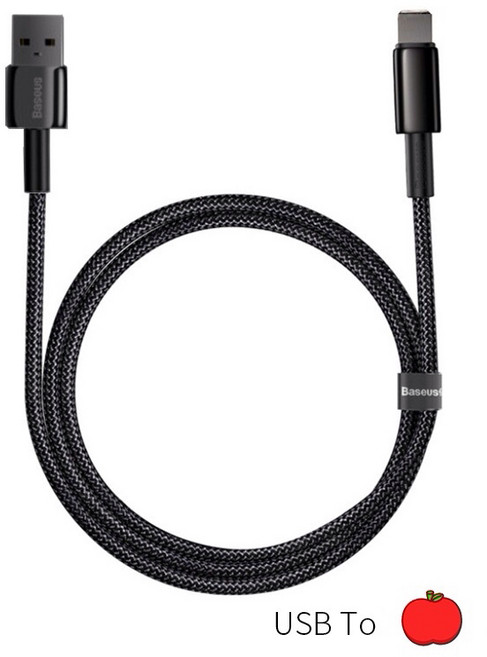 鎢金線充電線 傳輸線 快充 PD充電線, 1個, USB to 蘋果,2米, 2m