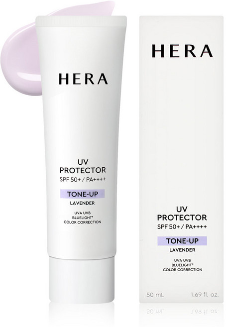 헤라 uv프로텍터 톤업 라벤더 50ml new 자외선차단제 여성 선케어 저자극 붉은기 진정, 1개