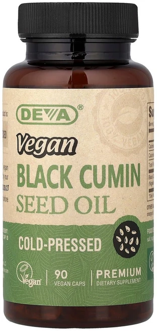 Deva 비건 블랙 큐민 씨드 오일 90 비건캡슐, 1개, 90정 - 쿠팡