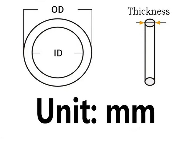O링 70A 1 두께 mm 개스킷 고무 니트릴 5mm 5 검정색 내마모성 R CS1 씰링, 1 5mm, OD28xID25 10pcs, s matic di am