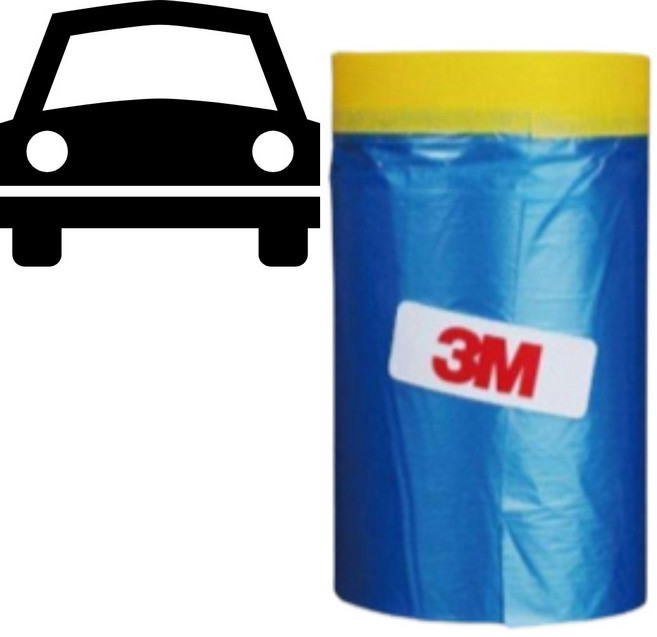 2개 자동차 외형 복원 작업용 마스킹비닐 테이프 잔사없는 들뜸없는 마킹