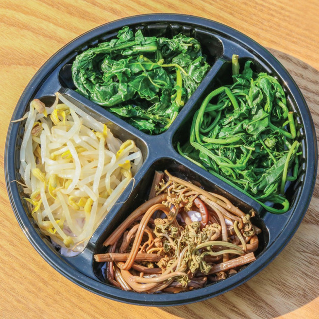 국내산 비빔밥나물 4종 세트 200g 제철나물 4종 선별 (각50g) 패키지, 1개