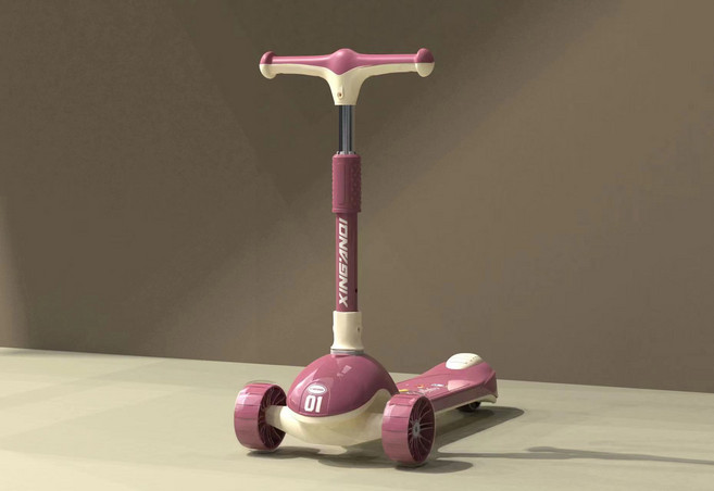 DIU 滑板車兒童3-6-8-12歲滑步車可摺疊加大滑板車中大童男女踏板車, 1個, 紫色—音樂跑馬燈—磁感應暴君輪