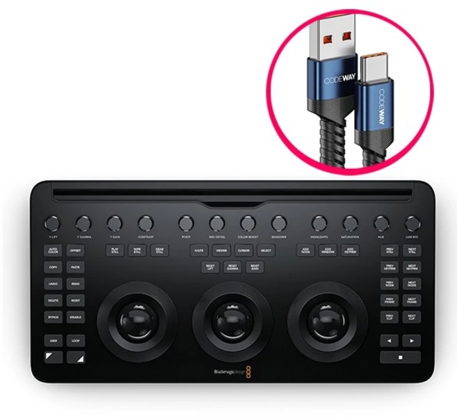 블랙매직디자인 다빈치 리졸브 마이크로 컬러패널 (c to a 케이블 증정) - 쿠팡