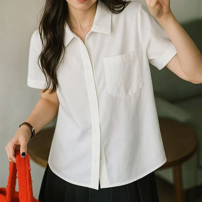 구을바 여성 베이직 기본 면 반팔 셔츠