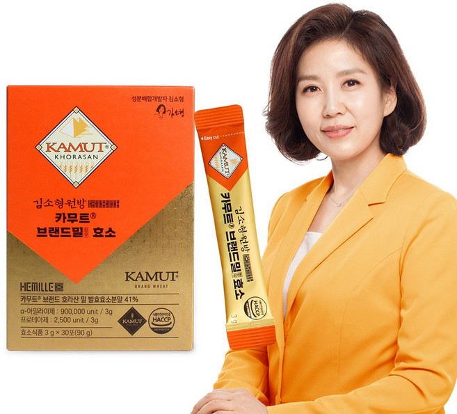 카무트 100% 자연발효 효소 분말 스틱 식약처 해썹 인증 제품, 90g, 1박스