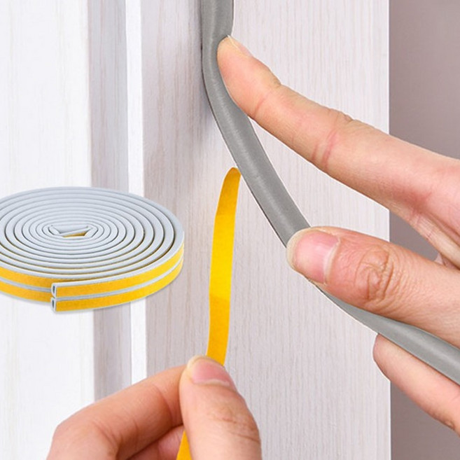 현관고무패킹 문틀바람막이 현관문 방풍테이프 방문틈새막이 2mm 4mm 6mm, 1개