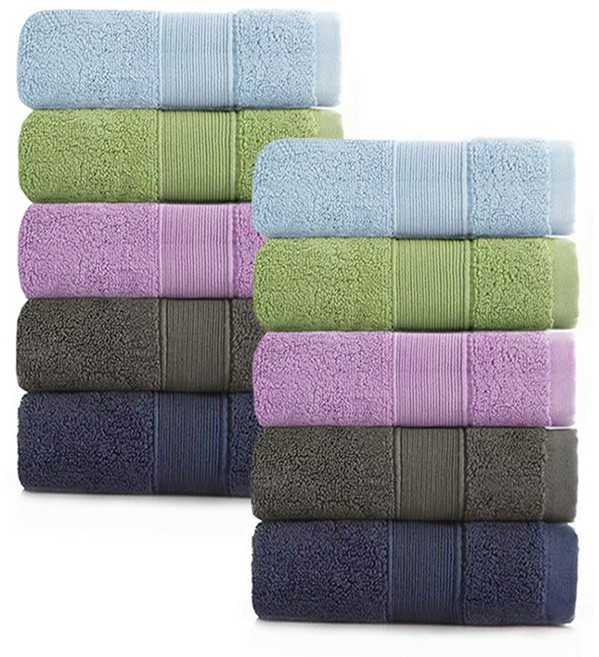 록신 호텔수건 타월 코면사 부드러운 540GSM 40수, 10개, 멀티