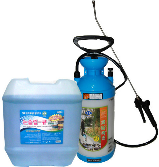 논슬립큐 후레시18.7L+압축분무기6L 체육관 미끄럼 방지제 마루 안전용품, 1, 1개