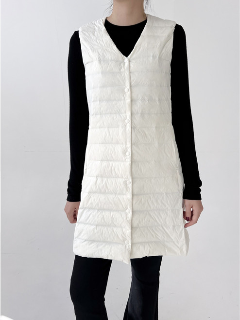 ORIPANDA v변형 덕다운 롱조끼 경량 (4컬러) (55-99)
