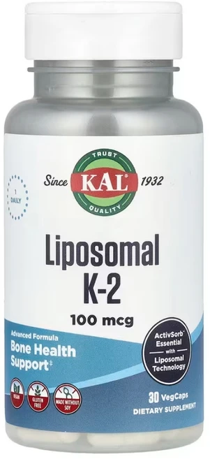 KAL 리포소말 K2 100mcg 30캡슐 비타민K, KAL, 리포소말 K-2, 100mcg, 베지 캡슐 3, 1개, 30정 - 쿠팡