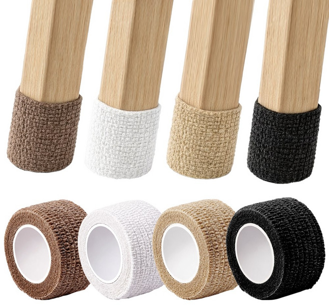 철물팩토리 가구 의자 미끄럼 소음 테이프, 화이트,블랙,베이지,브라운, 1세트