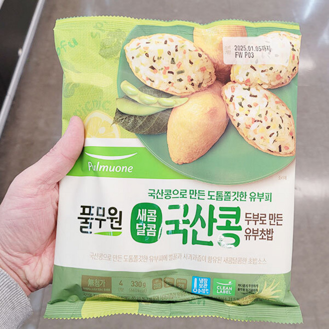 풀무원 새콤달콤 국산콩 두부 유부초밥, 단품, 330g, 1개