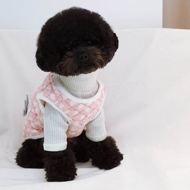 토끼 누빔 수면조끼, 핑크, 1개