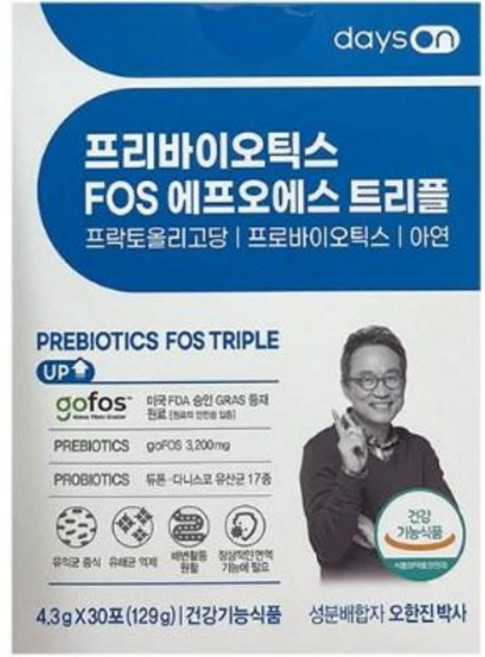데이즈온 프리바이오틱스 FOS 트리플 4.3g x 30포 1개, 24개