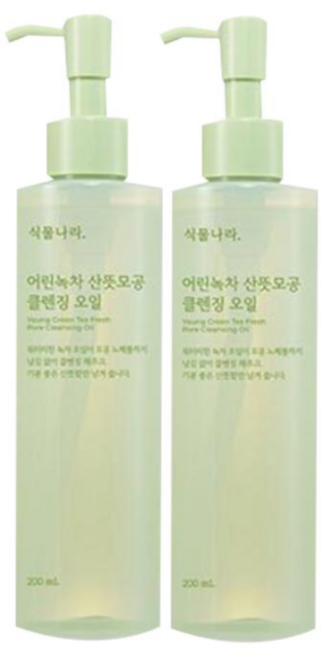 식물나라 클렌징오일 어린녹차, 2개, 200ml
