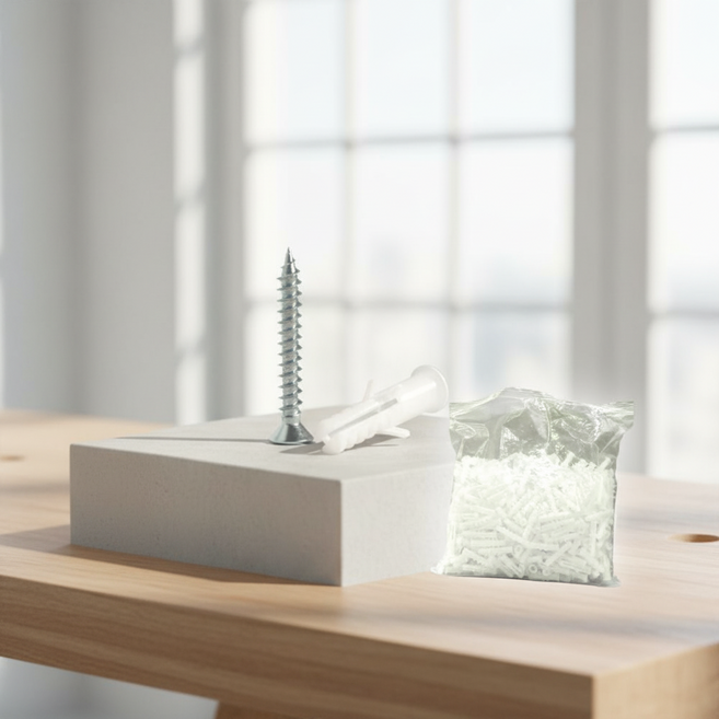 벽면 고정용 플라스틱 칼브럭 나사 6x30mm 400개입