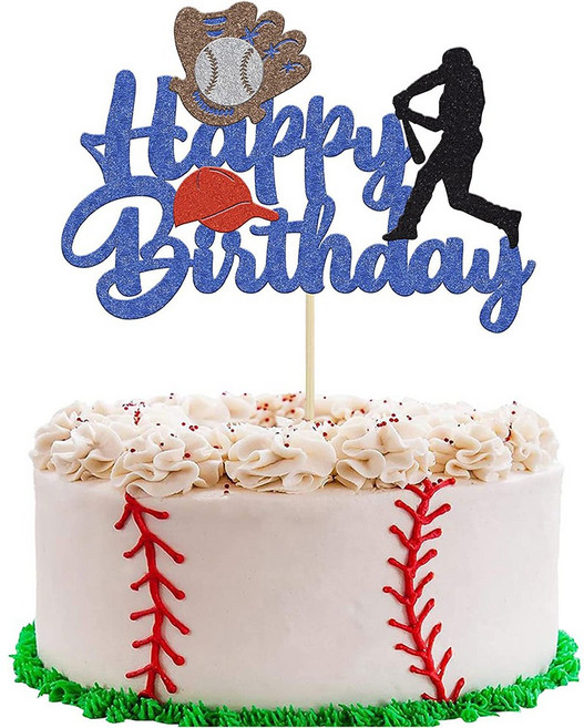 이벤트홀릭 야구 생일 파티 케이크 토퍼, 1개