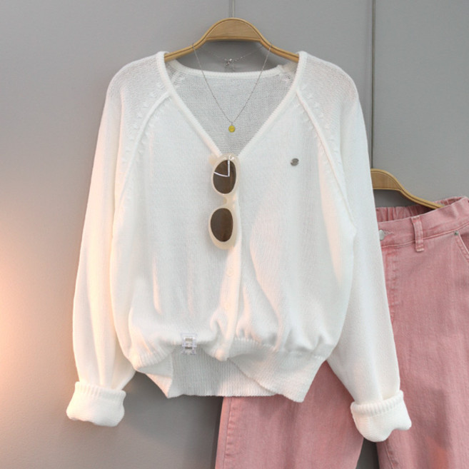 달콩 여성 니트가디건 봄신상 기본가디건 CAMEL팬던트브이넥가디건
