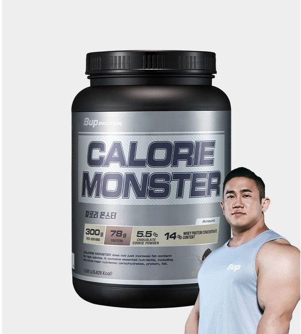 BUP 칼로리몬스터 쿠키블라스트맛 1.5kg 체중증가 게이너, 1개
