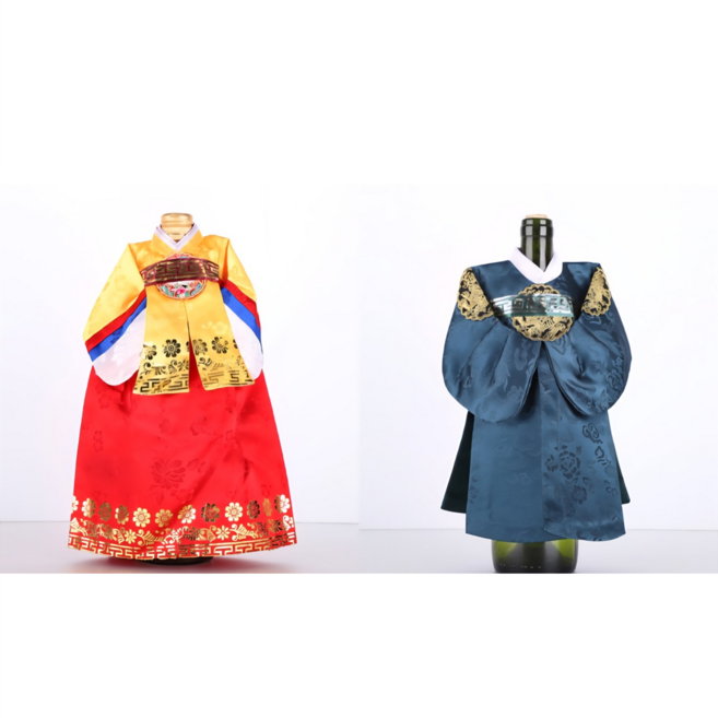 남녀커플 한복 와인커버 세트, SET 4, 1개